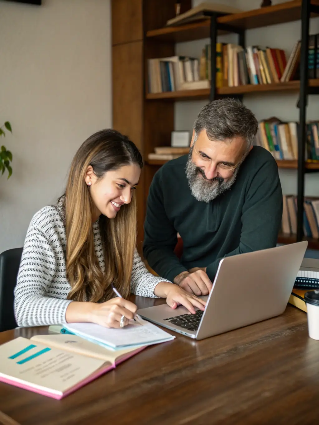A mentor guiding a female entrepreneur in a one-on-one session at Hera Hub, reviewing business plans and offering strategic advice in a supportive environment.